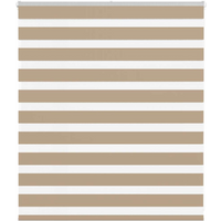 vidaXL Zebra Blind Sand Brown 120x100 cm Fabric Width 115.9 cm Polyester