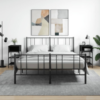 vidaXL Bedside Tables 2 pcs Black 35x34.5x70 cm Engineered Wood