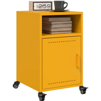 vidaXL Bedside Cabinets 2 pcs Mustard Yellow 36x39x59 cm Steel