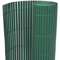 vidaXL Double-Sided Garden Fence PVC 90x500 cm Green
