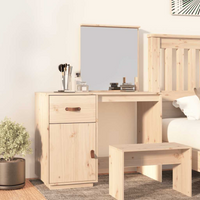 vidaXL Cosmetic Desk 95x50x134 cm Solid Wood Pine