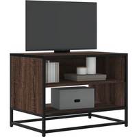 vidaXL TV Cabinet Brown Oak 61x40x46 cm Engineered Wood and Metal