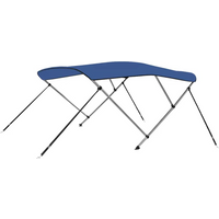 vidaXL 3 Bow Bimini Top Blue 183x140x137 cm