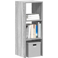 vidaXL Bookcase Stackable Grey Sonoma 30x30x80 cm Engineered Wood