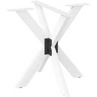 vidaXL Dining Table Leg Spider Shape White 85x85x(72-73) cm Steel