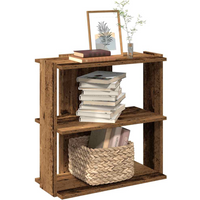 vidaXL Bookcase 3-Tier Old Wood 60x30x60 cm Engineered Wood