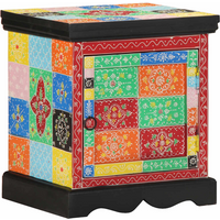vidaXL Bedside Cabinet Multicolour 40x35x45 cm Solid Wood Mango