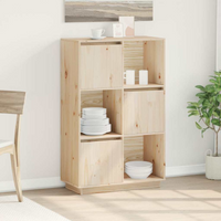 vidaXL Highboard 74x35x117 cm Solid Wood Pine