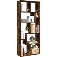 vidaXL Room Divider Bookcase Smoked Oak 67x25x161.5 cm Engineered Wood