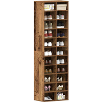 vidaXL Shoe Cabinet Old Wood 54x34x183 cm Engineered Wood