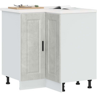 vidaXL Kitchen Corner Base Cabinet Porto Concrete Grey Engineered Wood