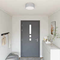 vidaXL Ceiling Lamp Grey 30 x 13.5 cm Fabric