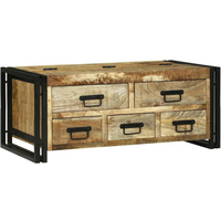 vidaXL Coffee Table Brown 90 x 50 x 38 cm Solid rough mango wood