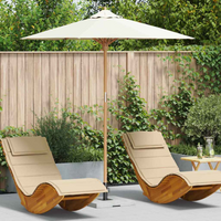 vidaXL Garden Parasol Cream white 217 x 217 x 230 cm Bamboo