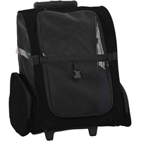 vidaXL Pet Trolley 3-in-1 Design Black 48x32x(57-106) cm Oxford Fabric