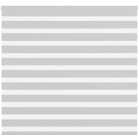 vidaXL Zebra Blind Light Grey 155x100 cm Fabric Width 150.9 cm Polyester