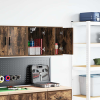 vidaXL Garage Wall Cabinets 2 pcs Smoked Oak Engineered Wood