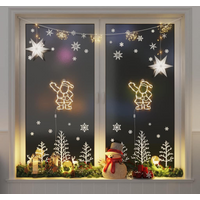 vidaXL Christmas Lights Santa Silhouette 2 pcs 35 LEDs Warm White
