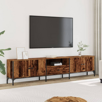 vidaXL TV Cabinet with Drawer Old Wood 200x25x44 cm Engineered Wood