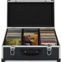 vidaXL CD Case for 60 CDs Aluminium ABS Black