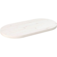 vidaXL Table Top White 60x30x2.5 cm Solid Wood Pine Oval