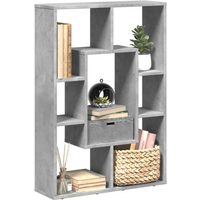 vidaXL Bookcase Concrete Grey 63x20x90 cm Engineered Wood