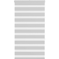 vidaXL Zebra Blind Light Grey 90x150 cm Fabric Width 85.9 cm Polyester