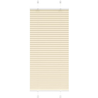 vidaXL Pleated Blind Cream 65x150 cm Fabric Width 64.4 cm Polyester