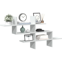 vidaXL Wall Shelf White 124.5x18x60.5 cm Engineered Wood
