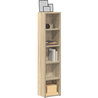 vidaXL CD Cabinets 2 pcs Sonoma Oak 21x16x93.5 cm Engineered Wood