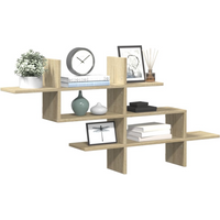 vidaXL Wall Shelf Sonoma Oak 124.5x18x60.5 cm Engineered Wood