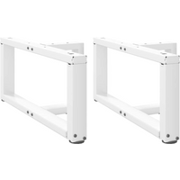 vidaXL Coffee Table Legs T-Shaped 2 pcs White 70x25x(30-31) cm Steel