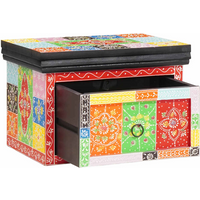 vidaXL Bedside Cabinet with Drawer 2 pcs Multicolour 40 x 30 x 28 cm