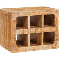 vidaXL Wine Rack Wall-mounted Brown 44 x 30 x 35 cm Solid mango wood