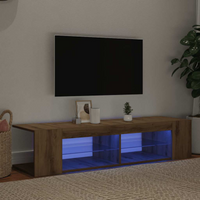 vidaXL TV Cabinet with LED Lights Artisan Oak 135x39x30 cm Engineered Wood