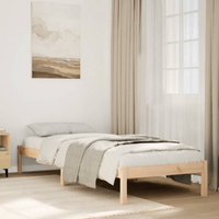 vidaXL Extra Long Bed Frame without Mattress 100x210 cm Solid Wood Pine