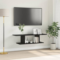 vidaXL TV Cabinet Black 103 x 30 x 26.5 cm Engineered Wood