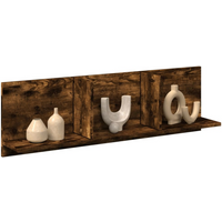 vidaXL Wall Cabinet 100x16.5x30 cm Smoked Oak Engineered Wood