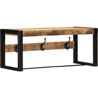 vidaXL Coat Rack 80x35x35 cm Solid Rough Wood Mango