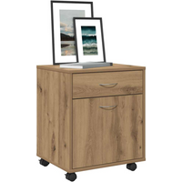 vidaXL Rolling Cabinet Artisan Oak 45x38x54 cm Engineered Wood