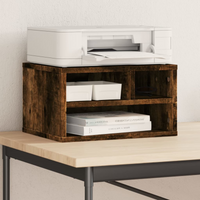 vidaXL Printer Stand Smoked Oak 40x32x22,5 cm Engineered Wood