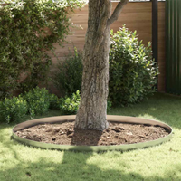vidaXL Lawn Edging 4 pcs Silver 450 x 0.05 x 15 cm Galvanised Steel