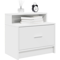 vidaXL Bedside Cabinets with Drawer 2 pcs White 51x31x47 cm