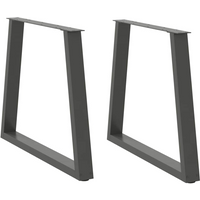 vidaXL Dining Table Legs V-Shape 2 pcs Anthracite 70x(72-73.3) cm Steel