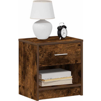vidaXL Bedside Cabinets 2 pcs with Drawer Smoked Oak 39x28x41 cm