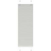 vidaXL Pleated Blind Light Grey 45x150 cm Fabric Width 44.4 cm Polyester
