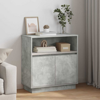 vidaXL Sideboard with LED Concrete grey 71 x 34.5 x 75 cm