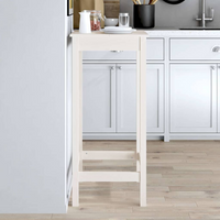 vidaXL Bar Table White 50x50x110 cm Solid Wood Pine