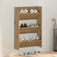 vidaXL Wall Shoe Cabinet Artisan Oak 60 x 18 x 90 cm Engineered Wood