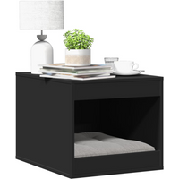 vidaXL Cat Litter Box Enclosure Black 47x59x42 cm Engineered Wood